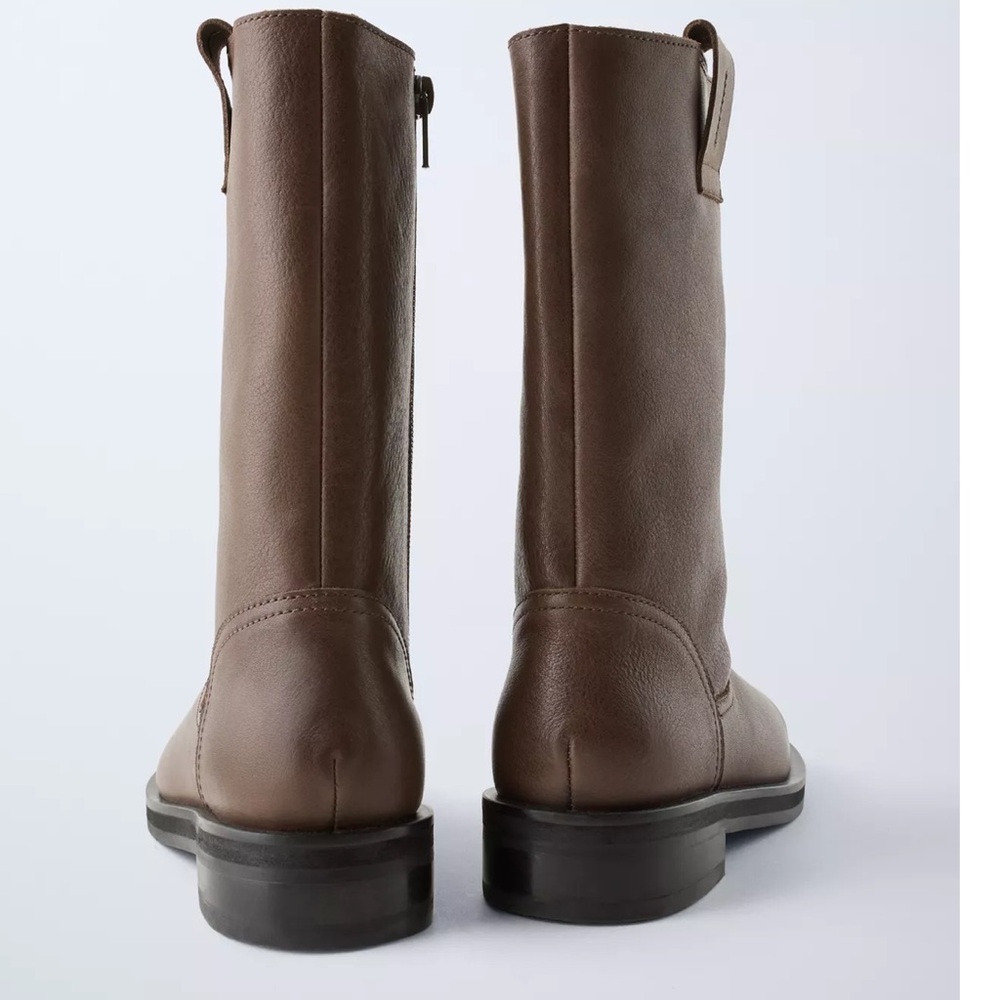 Zara Brown Kids Boots - Picture 3 of 7